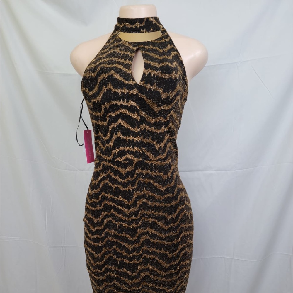 ShoeDazzle Shimmer Backless Dress